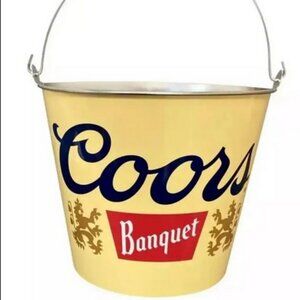 Coors Banquet Beer Ice Buckets Original Coors Light Golden Color New
